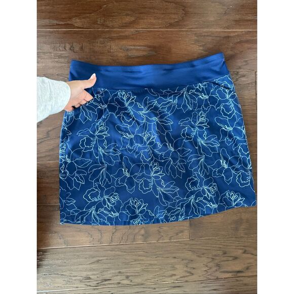 Cypress Club Navy Floral Golf Athletic Skort Large - Picture 4 of 7